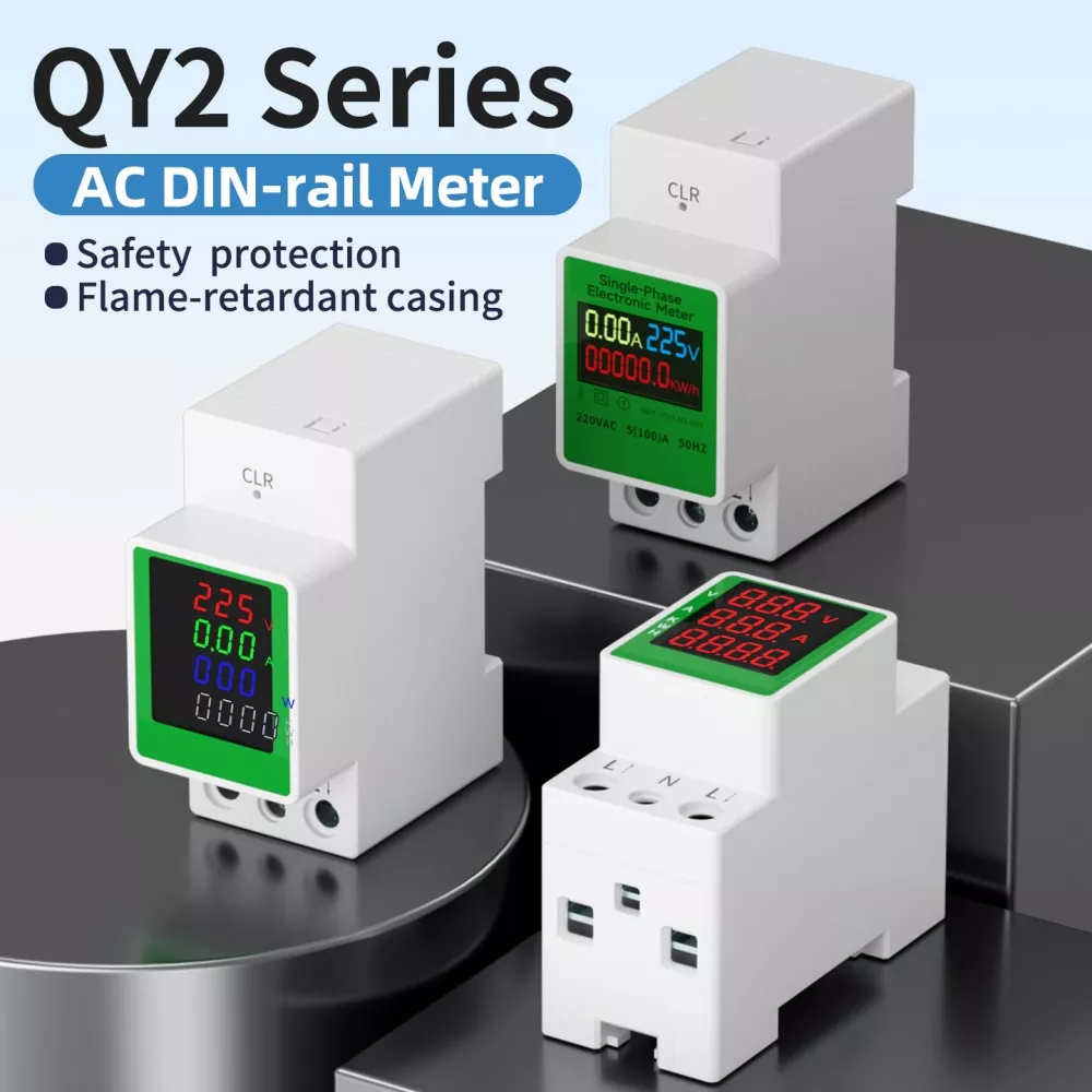 QY2 AC มิเตอร์ราง Din