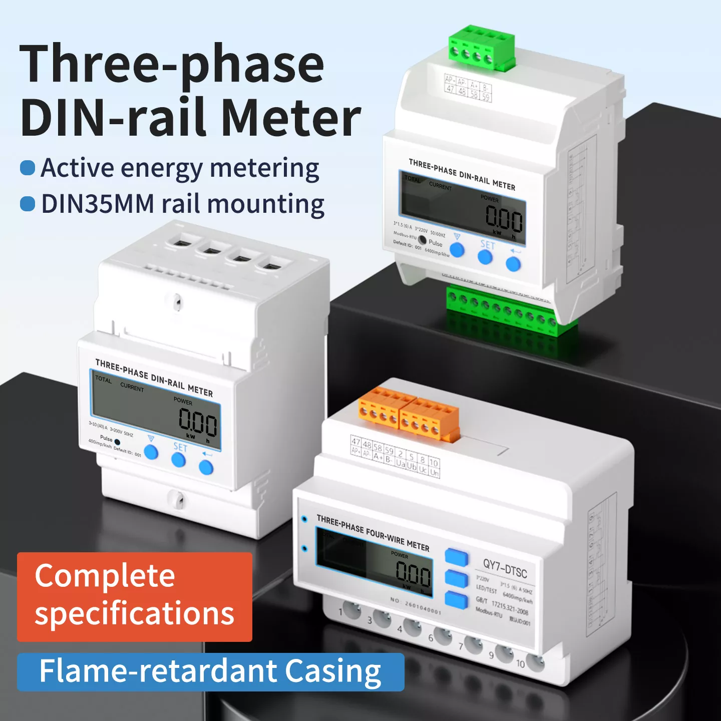เครื่องวัดมัลติฟังก์ชั่นหม้อแปลงราง Din สามเฟส 4p
